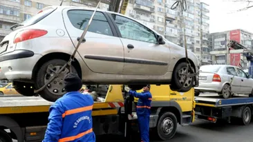 Câte autoturisme au fost ridicate în Capitală, în primele ore ale zilei. Unde erau acestea parcate