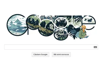 DIAN FOSSEY, sarbatorita de GOOGLE printr-un DOODLE special, la 82 de ani de la nasterea cercetatoarei americane
