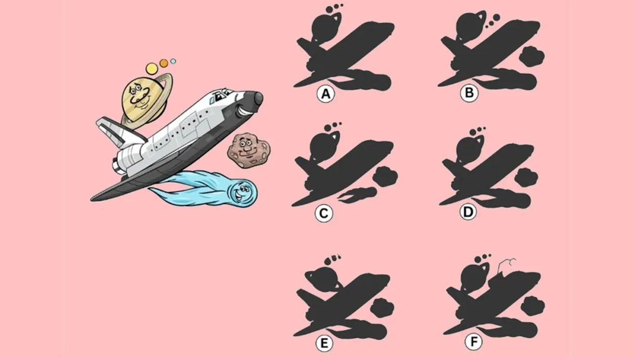 Test de inteligență pentru genii | Identificați umbra corectă a avionului din imagine!