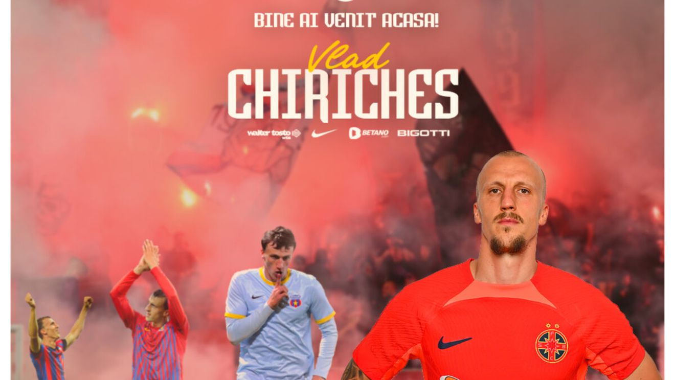 FCSB a dat marea lovitură pe piața transferurilor. Vlad Chiricheș a semnat cu echipa lui Gigi Becali