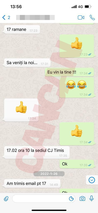 O parte a discuție dintre Iosif Nicoară și Cristian Birlic