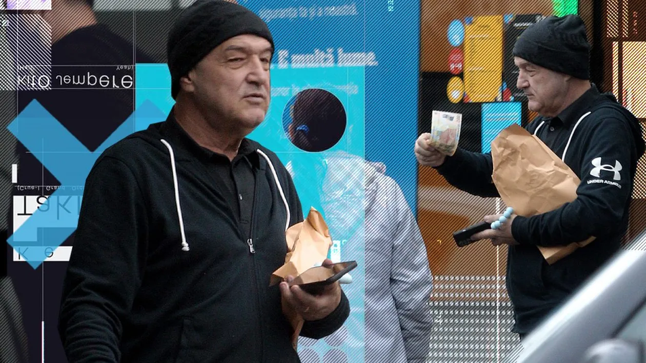 Gigi Becali a împărțit pe stradă  bancnote de 200 de lei dintr-o pungă ticsită cu bani!