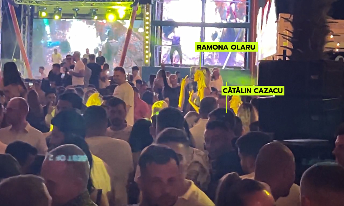 La început, Cătălin Cazacu și Ramona Olaru au stat separați în club (Foto: CANCAN.RO)