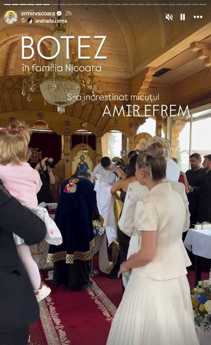 Amir Efrem a fost botezat. Sursa foto: Instagram