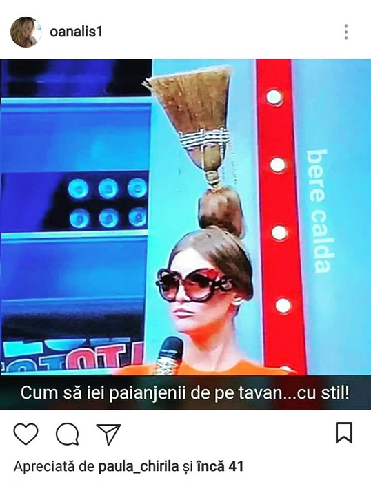 Începe scandalul? Oana Lis a făcut mișto de Iulia Albu: “Cum să iei păianjenii de pe tavan… cu stil”