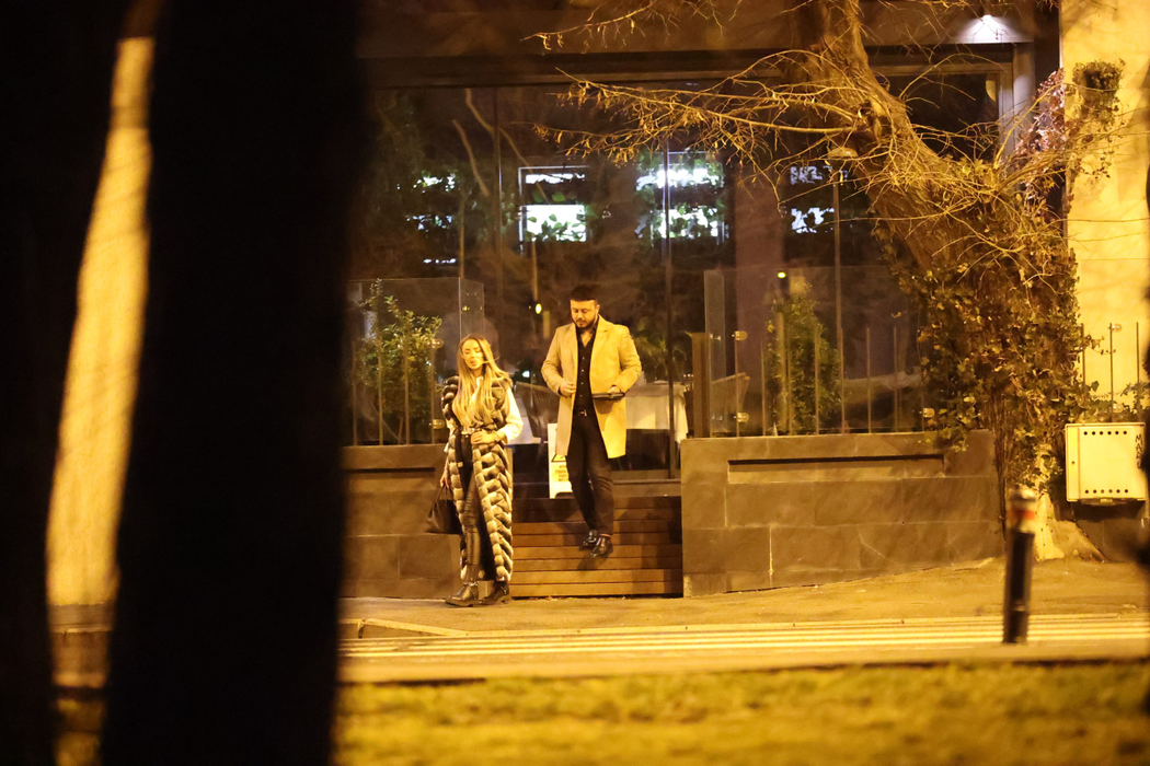 Bianca Drăgușanu și Gabi Bădălău, după o ieșire la restaurant/ Sursă foto: CANCAN.RO