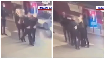 Momentul în care un polițist este bătut de un interlop, chiar în fața colegilor care nu au intervenit. VIDEO