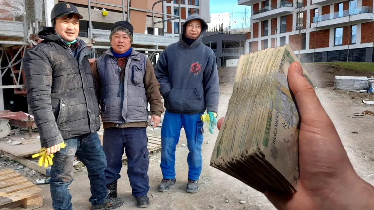 Câți lei primesc salariu Bui, Tinh și Xuan - trei vietnamezi care lucrează în construcții, în Cluj. Românii cer de 2 ori mai mulți bani!
