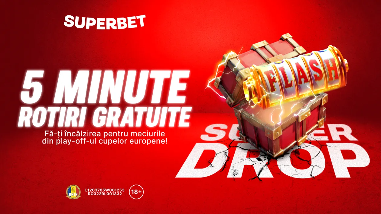 (P) Oferta verii: Rotiri Gratuite câte poți lua! Doar joi, doar pe Superbet