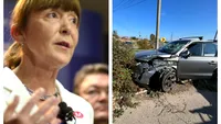 Monica Macovei, implicată într-un accident rutier. Un motociclist a fost grav rănit