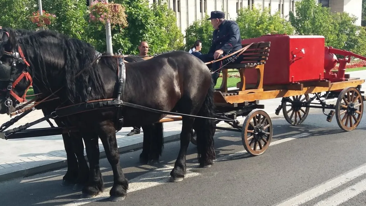 Primarul din Calopăr, căruțaș pentru ISU Dolj, de Ziua Pompierilor