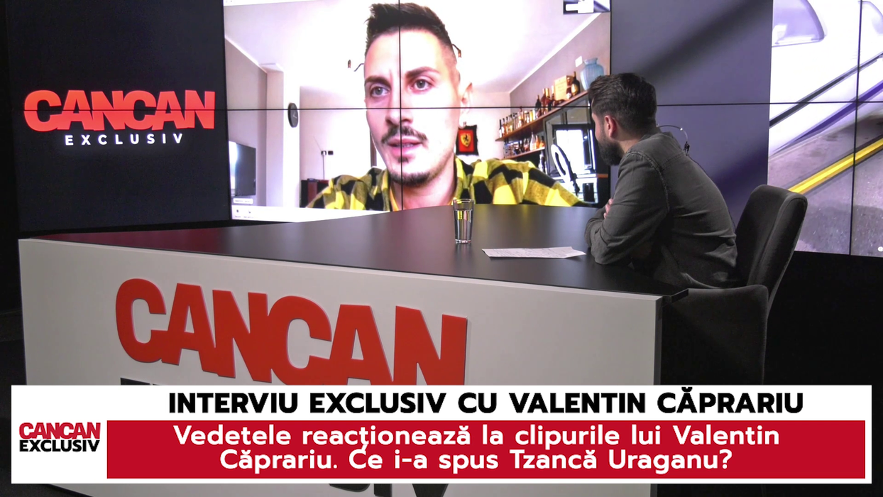 Valentin Căprariu a fost invitat în emisiunea CANCAN EXCLUSIV, difuzată pe canalul de YouTube "CANCAN" (Foto: captură video)