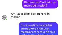 BANC | Discuție între un el și o ea: ”Băi, unde ești? Ai luat-o pe mama de la salon?”