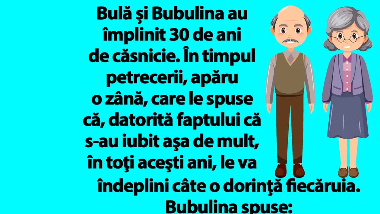 BANC | Bulă și Bubulina au împlinit 30 de ani de căsnicie