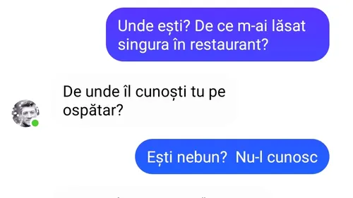 BANC | De ce m-ai lăsat singură în restaurant?