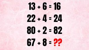 TEST IQ | Dacă 13+6=16, 22+4=24, 80+2=82, atunci cât face 67 + 8 = ?