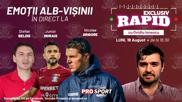 Azi avem EXCLUSIV RAPID cu Gâlcă, Beldie, Grigore, Koljic și Junior Morais, în direct pe YouTube - ProSport de la ora 18:30