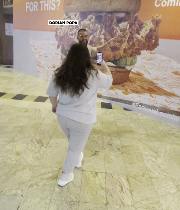 Dorian Popa filmează o reclamă la mall (Foto: CANCAN.RO)