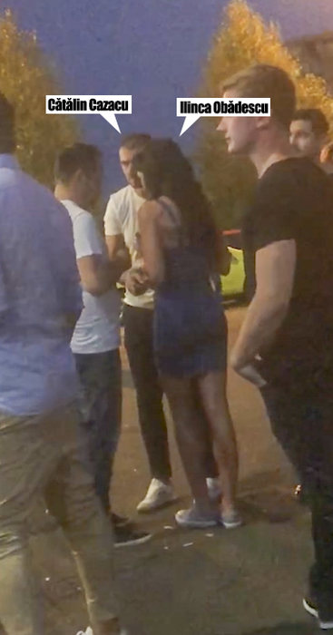 Cătălin Cazacu și iubita lui, la intrarea într-un club exclusivist din Mamaia