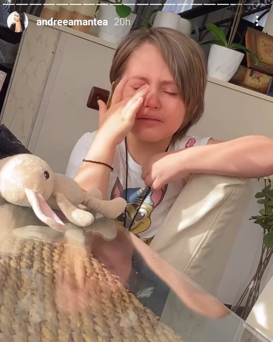 Andreea Mantea, cu sufletul frânt după ce fiul ei i-a făcut o mărturisire în timp ce plângea: “Sună-l pe președinte și spune-i să-l aducă pe Stinky” | FOTO