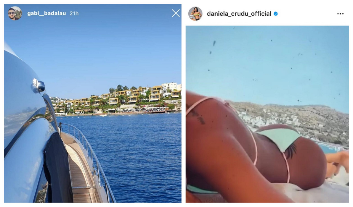 Daniela Crudu, vacanță romantică pe yacht, alături de Gabi Bădălău