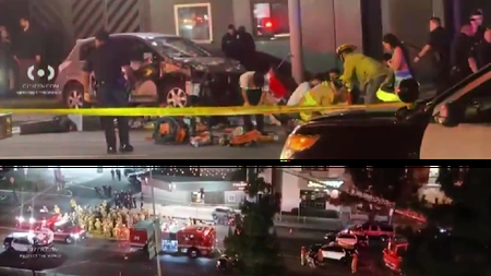 Atentat în Los Angeles! O mașină a intrat în mulțimea de oameni de pe trotuar. Câte victime a făcut