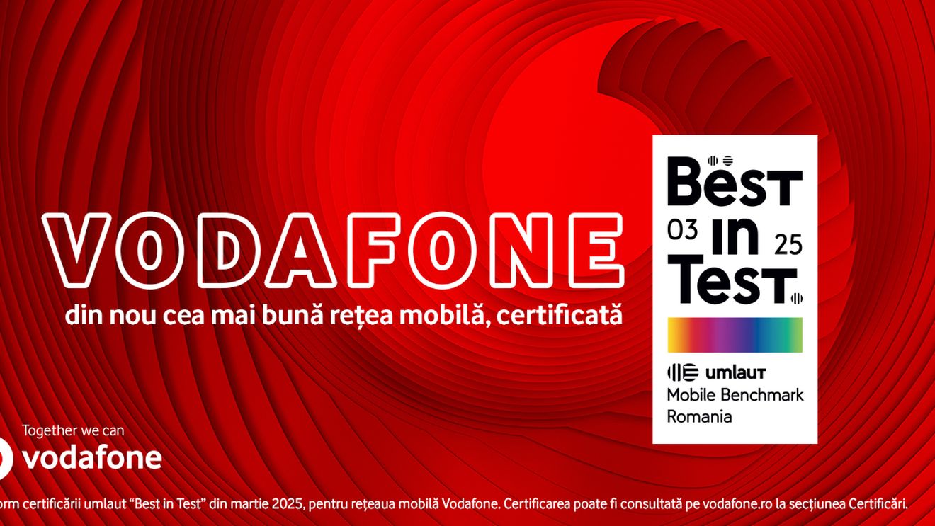 Vodafone România continuă investițiile în rețeaua mobilă și primește o nouă certificare umlaut „Best in Test”