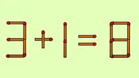 Test de inteligență | Mutați un singur chibrit, pentru a corecta 3 + 1 = 8