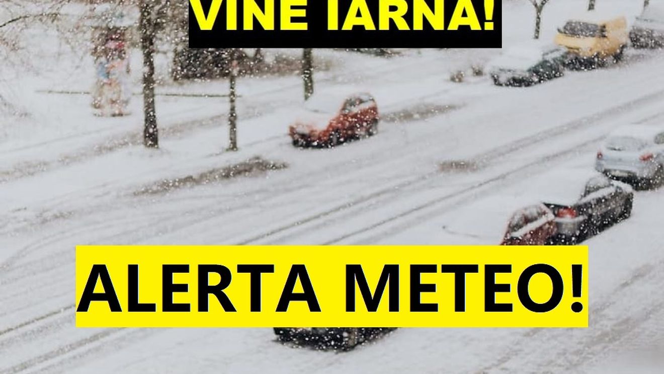 Avertizare meteo de Cod galben în mai multe regiuni din țară. Vin ninsorile