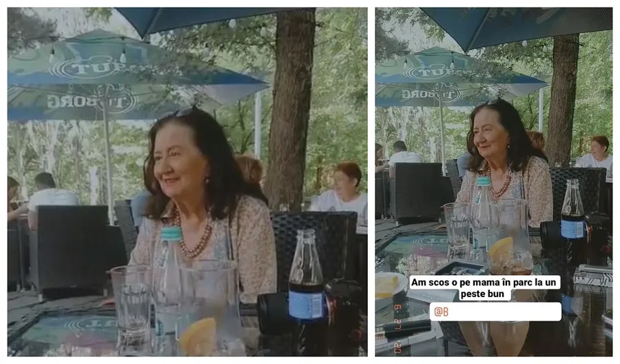 Mioara Roman, la un restaurant din București împreună cu fiica sa, Oana, și familia ei © Instagram Stories
