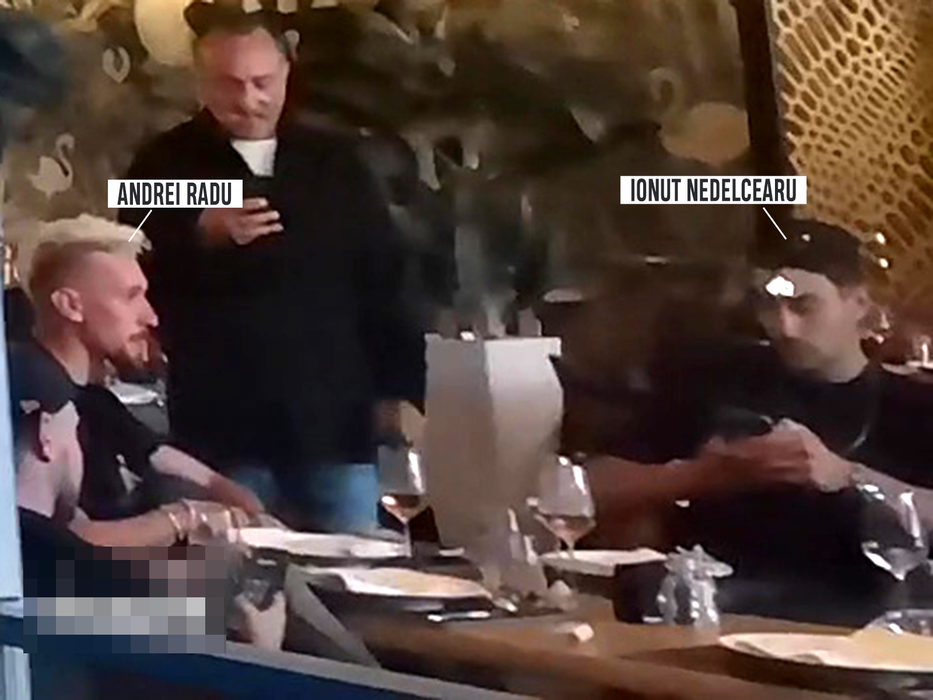 Însoțiți de un amic, Ionuț Nedelcearu și Andrei Radu au ieșit la restaurant, pentru a viziona Germania – Franța