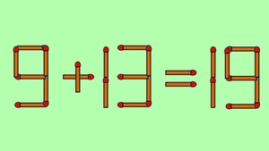 Test IQ cu chibrituri | Mutați un singur băț, pentru a corecta 9 + 13 = 19