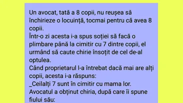 BANC | Un avocat, tată al 8 copii, nu reușea să închirieze o locuință