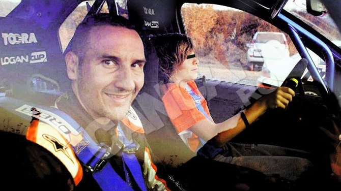 Afaceristul Dan Tatoiu continua sa socheze: Si-a lasat fiul de 12 ani sa conduca masina de raliu