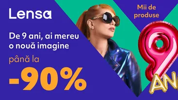 De 9 ani, ai mereu o nouă imagine - Lensa împlinește 9 ani de activitate și sărbătorește cu reduceri de până la 90% la mii de produse