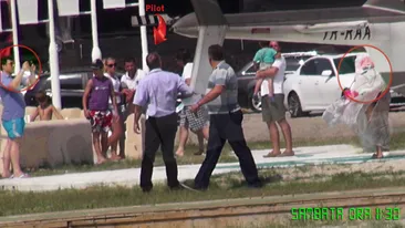 Colorata, maine-i gata! Elicopterul de la mare e ultima atractie pentru turistii de la Mamaia. Uite ce-au facut cand au vazut unul