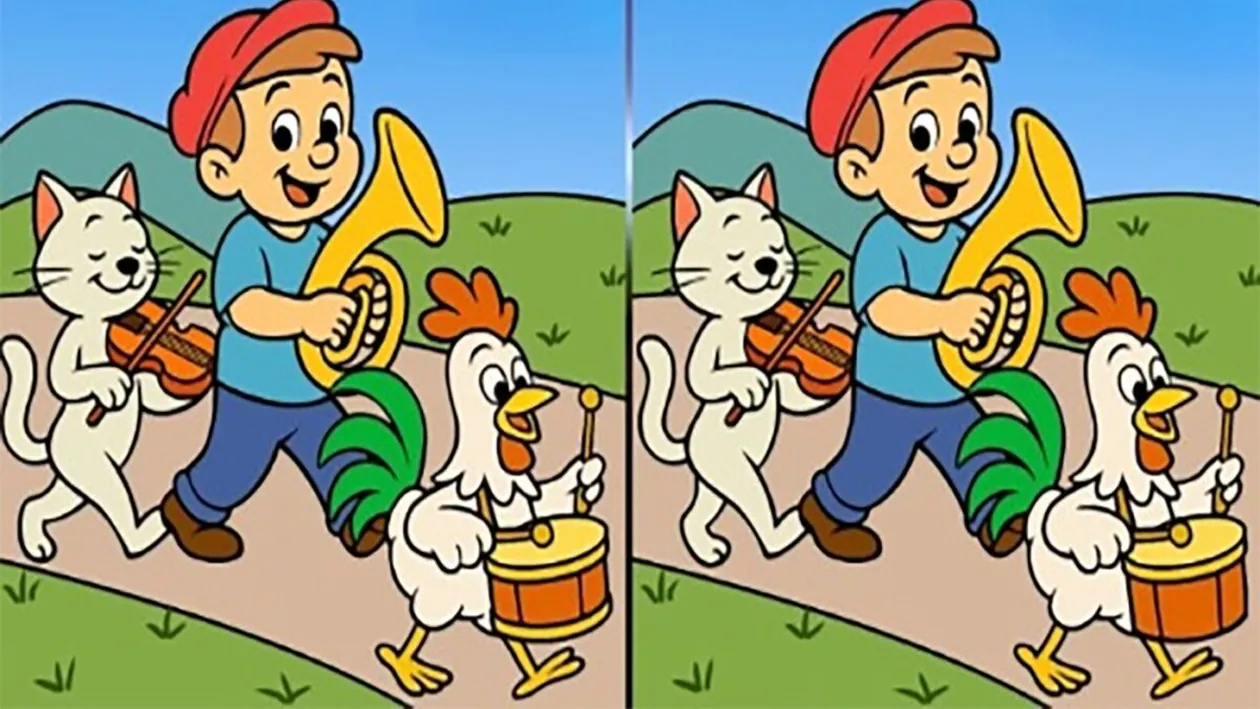 TEST IQ | Aceste două imagini par identice, dar nu sunt. Identificați toate cele 3 diferențe!