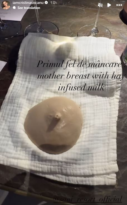 Cristina Șișcanu a avut parte de o nouă experiență culinară / sursă: Instagram