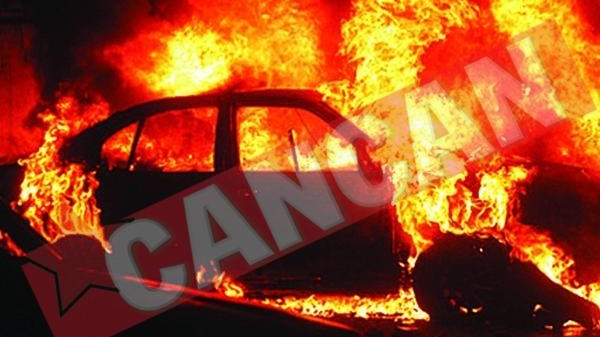 Masina denuntatorului unui politist spagar a fost incendiata