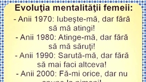 BANCUL ZILEI | Evoluția mentalității femeii