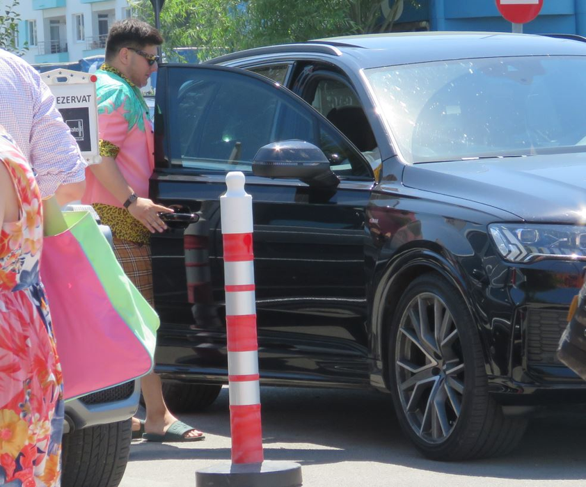 Gabi Oprea Jr. îi deschide portiera soției