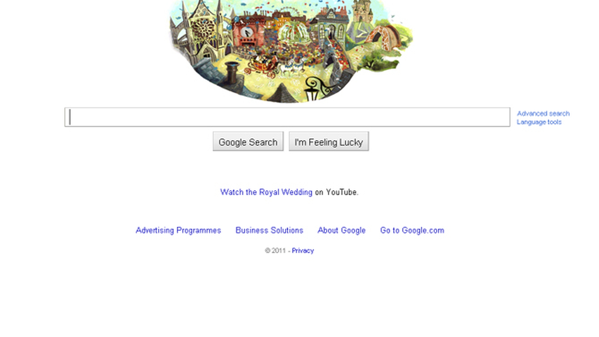 Google si-a modificat logoul cu ocazia nuntii regale