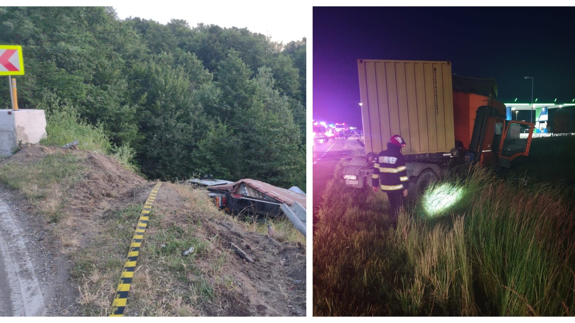 Dezastru pe șoselele din Argeș. Trei accidente petrecute, la prima oră. Un șofer a rămas încarcerat. FOTO&VIDEO