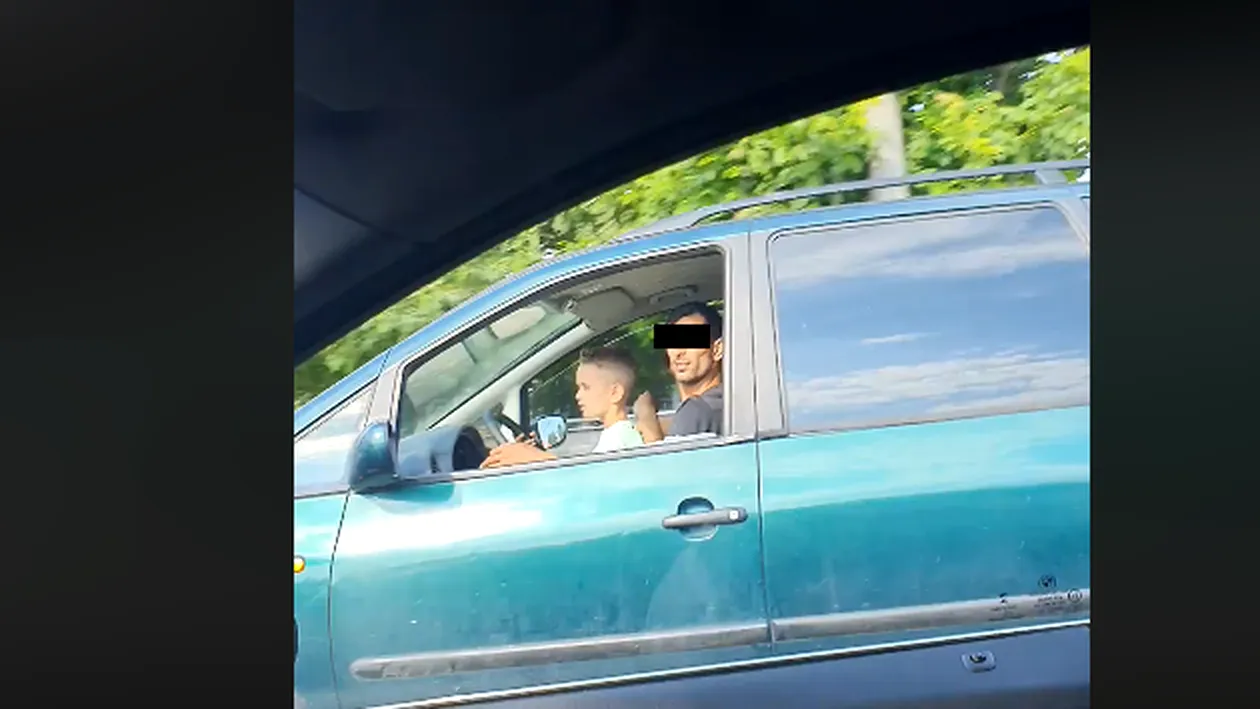 Ce a pățit un șofer care a sunat la 112 după ce a filmat un copil care conducea o mașină pe DN1