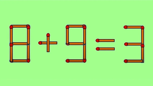 Test IQ | Ecuația 8+9=3 poate fi rezolvată dacă muți un singur băț. Ai găsit rezolvarea?