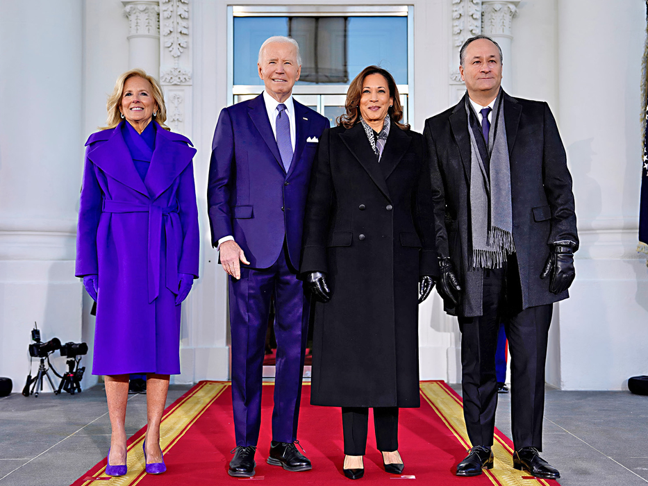 Jill si Joe Biden alaturi de Kamala Harris si Douglas Emhoff   Sursa: ProfimediaHANDOUT image or SOCIAL MEDIA IMAGE or FILMSTILL for EDITORIAL USE ONLY! * Please note: Fees charged by Profimedia are for the Profimedia's services only, and do not, nor are they intended to, convey to the user any ownership of Copyright or License in the material. Profimedia does not claim any ownership including but not limited to Copyright or License in the attached material. By publishing this material you (the user) expressly agree to indemnify and to hold Profimedia and its directors, shareholders and employees harmless from any loss, claims, damages, demands, expenses (including legal fees), or any causes of action or allegation against Profimedia arising out of or connected in any way with publication of the material. Profimedia does not claim any copyright or license in the attached materials. Any downloading fees charged by Profimedia are for Profimedia's services only. * Handling Fee Only 
***, Model Release: no