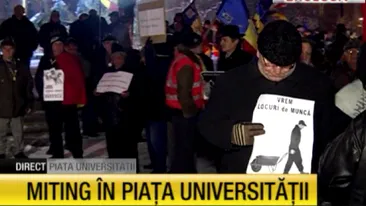 Miting in Piata Universitatii, la un an de la protestele din 2012! Zeci de persoane scandează împotriva clasei politice!