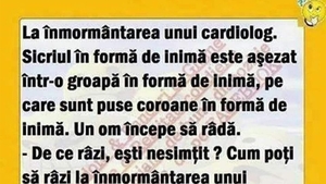 Bancul de weekend | Înmormântarea unui cardiolog