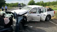 Accident mortal în Teleorman. Două persoane au murit pe loc, iar mașinile s-au făcut praf