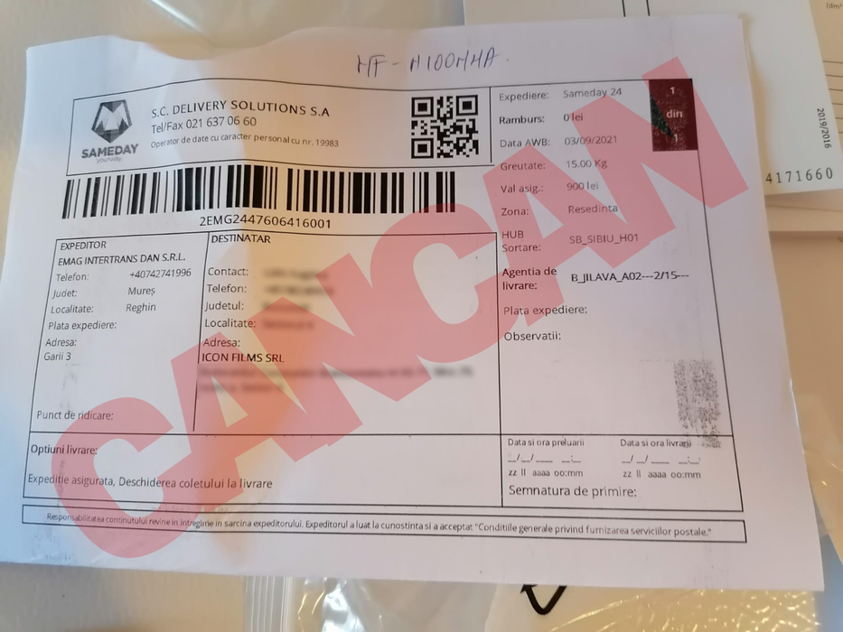 Factura frigiderului livrat de milionar către Devoratoare
